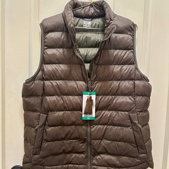 32 Degrees Heat Women's Lightweight Packable Vest Size XL Olive Green Warm (NEW) - Picture 15 of 15